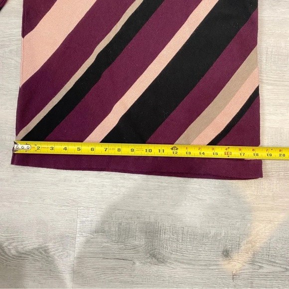 TanJay Wide Striped Metallic Purple 3/4 Sleeve Sweater Size M - Picture 8 of 12